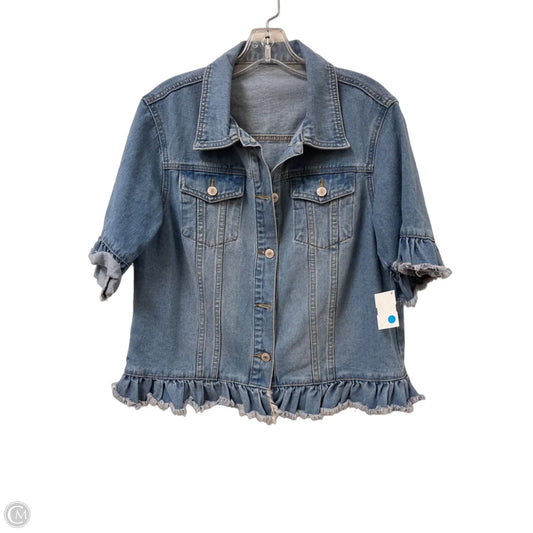 Jacket Denim By Clothes Mentor In Blue Denim, Size: M