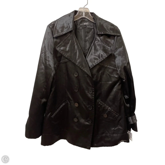 Coat Trench Coat By Black Rivet In Black, Size: L