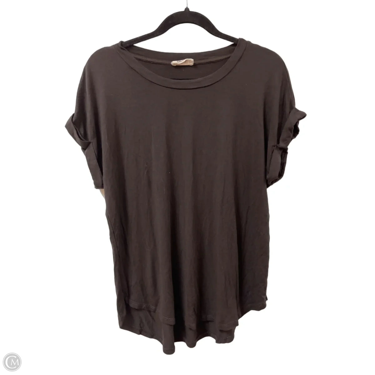 Top Short Sleeve Basic By Clothes Mentor In Brown, Size: M