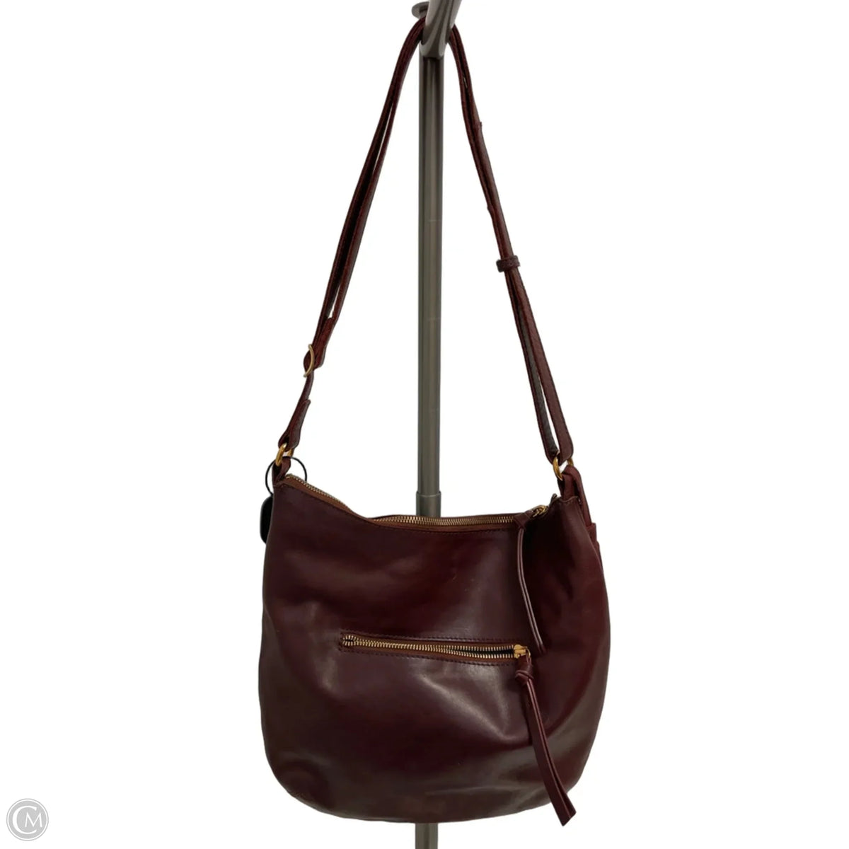 Handbag Leather By Margot, Size: Medium