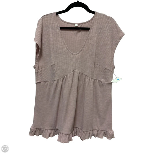 Top Short Sleeve By Clothes Mentor In Pink, Size: L