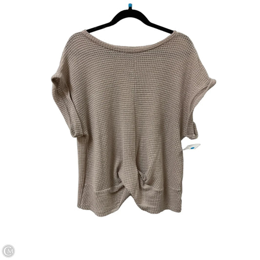 Top Short Sleeve By Emery Rose In Cream, Size: Xl