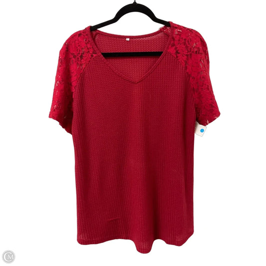 Top Short Sleeve By Clothes Mentor In Red, Size: Xl