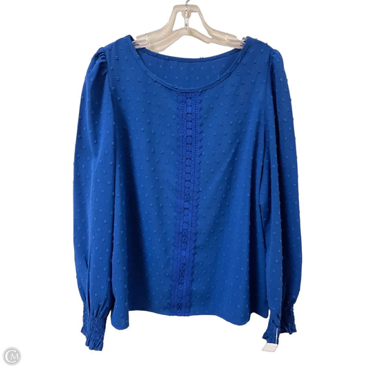 Top Long Sleeve By Shein In Blue, Size: Xl