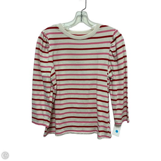 Top Long Sleeve By Skies Are Blue In Pink & Red, Size: S
