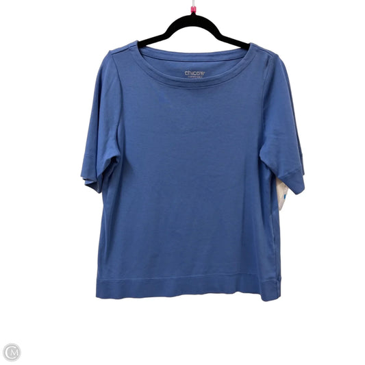 Top Short Sleeve By Chicos In Blue, Size: L
