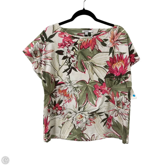 Top Short Sleeve By Chicos In Green, Size: L