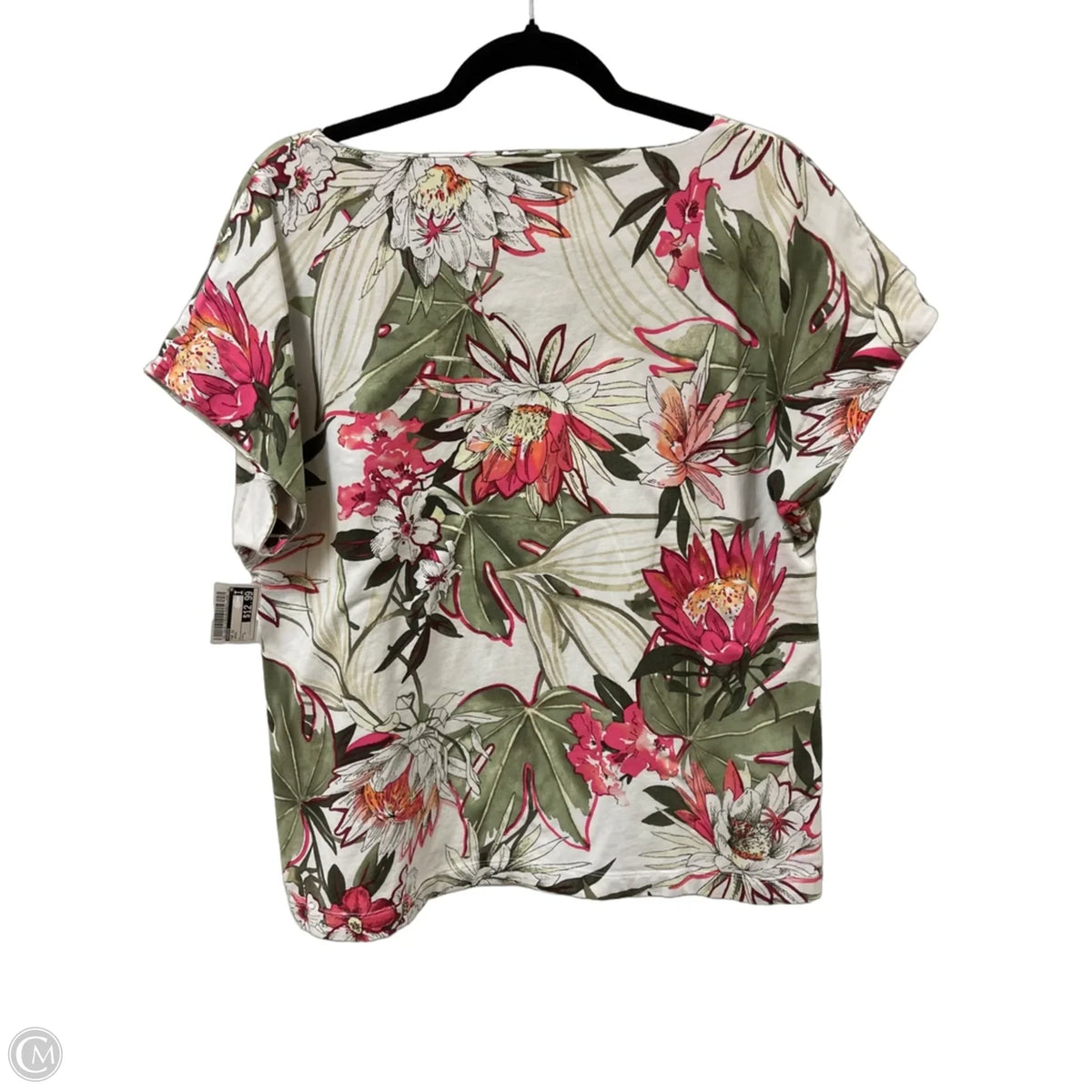 Top Short Sleeve By Chicos In Green, Size: L