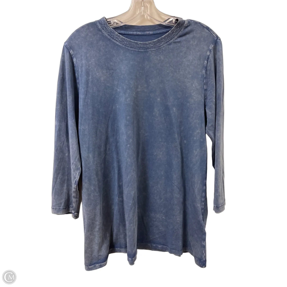 Top Long Sleeve By Logo In Blue, Size: M