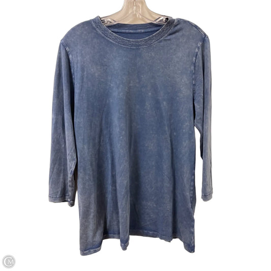 Top Long Sleeve By Logo In Blue, Size: M