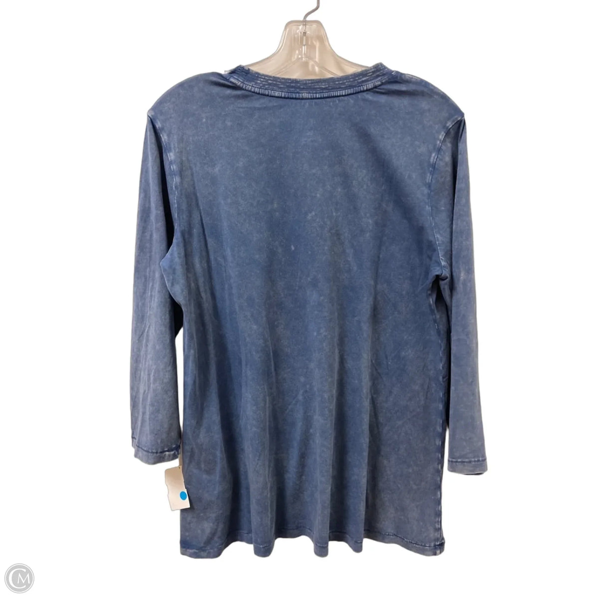 Top Long Sleeve By Logo In Blue, Size: M