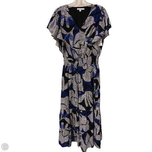 Dress Party Long By Chicos In Black & Blue, Size: Xs