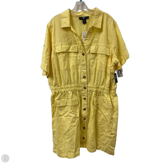 Dress Casual Short By Ashley Stewart In Yellow, Size: 3x
