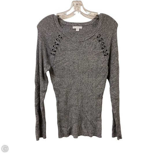 Top Long Sleeve By New York And Co In Grey, Size: M