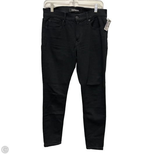 Jeans Skinny By Express In Black, Size: 4p