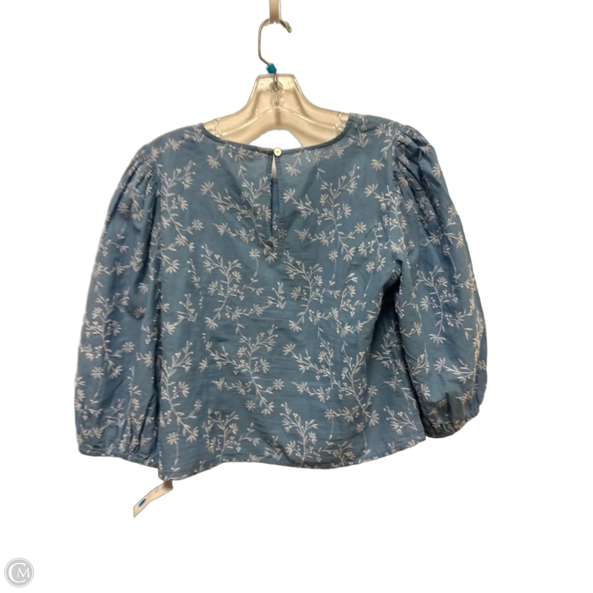 Blouse Long Sleeve By Loft In Blue, Size: M
