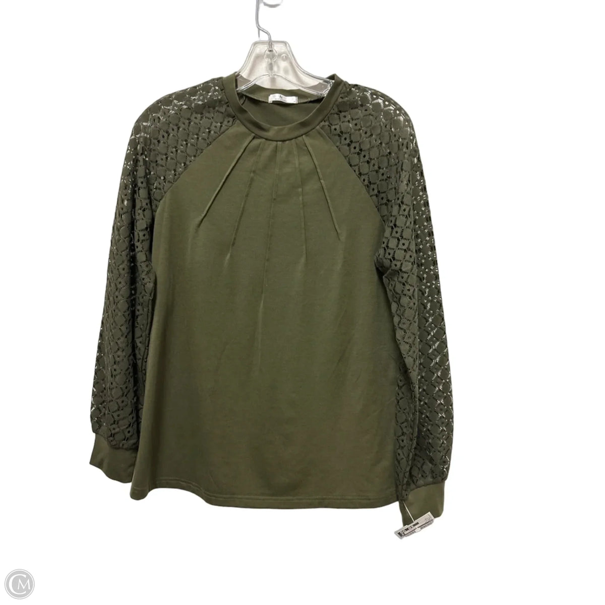Top Long Sleeve By It In Green, Size: M