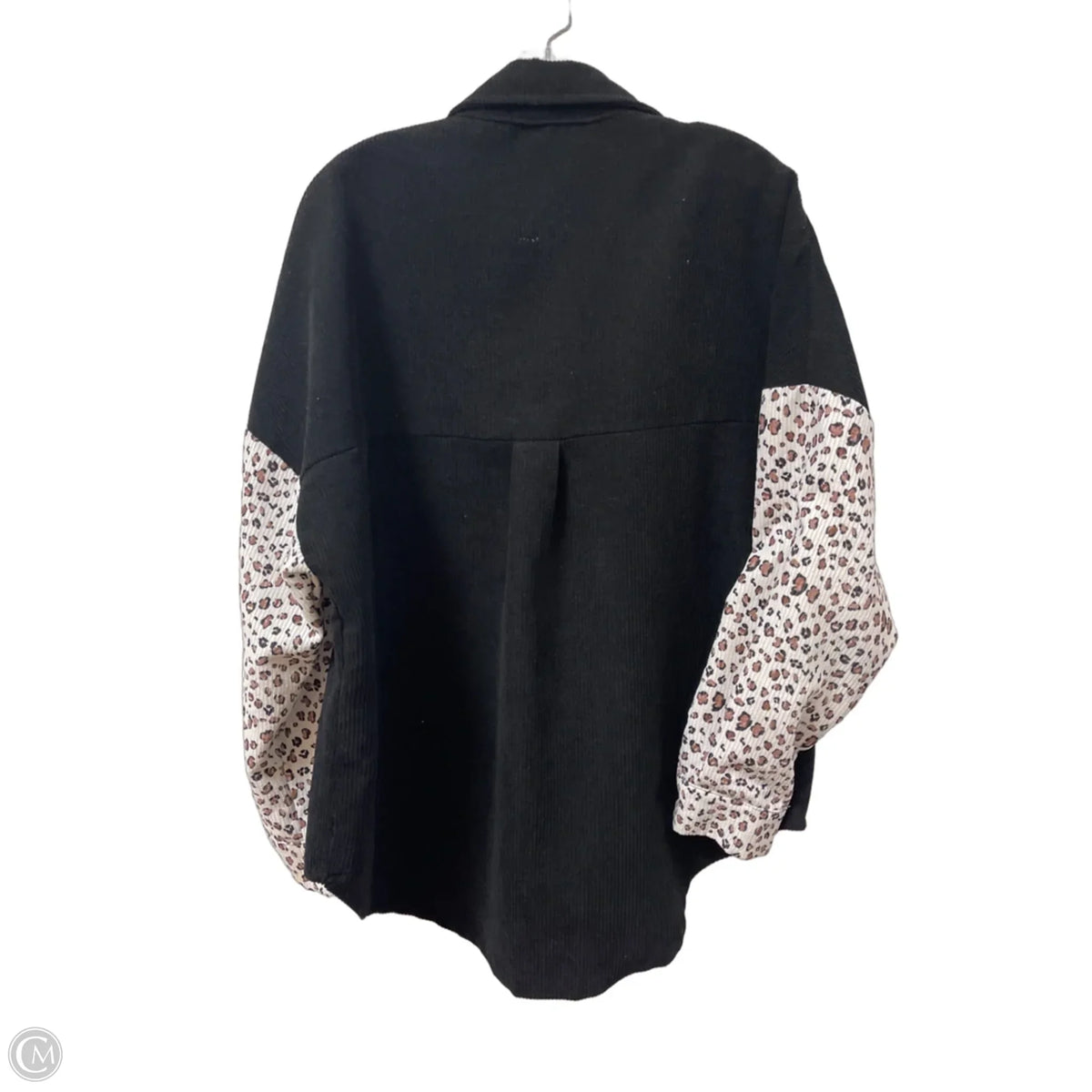 Jacket Shirt By Clothes Mentor In Black, Size: L