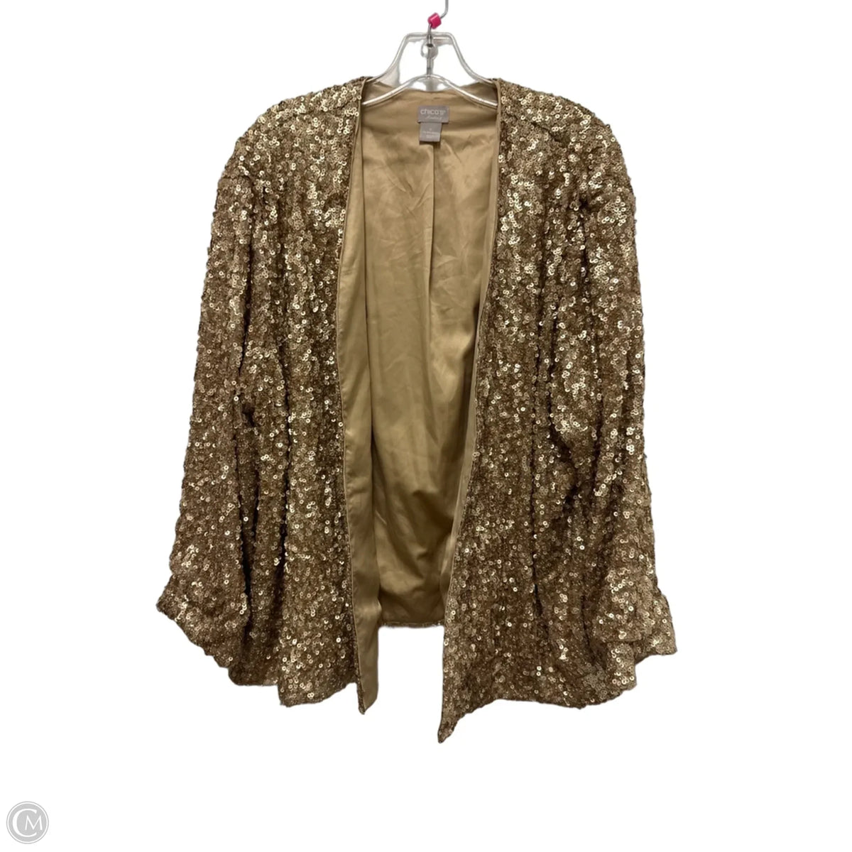 Blazer By Chicos In Gold, Size: 3x