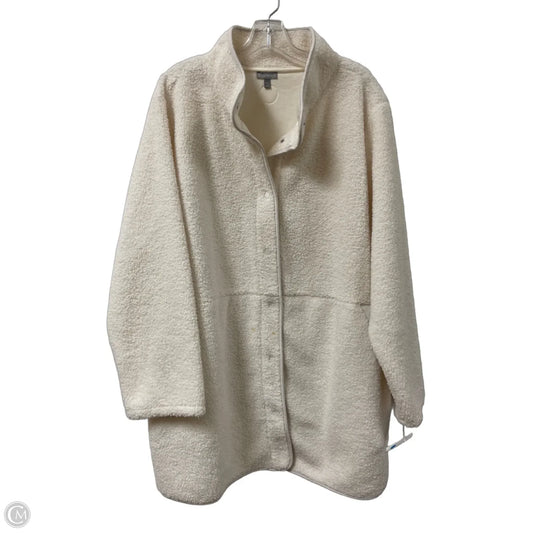 Jacket Fleece By Talbots In Cream, Size: 3x