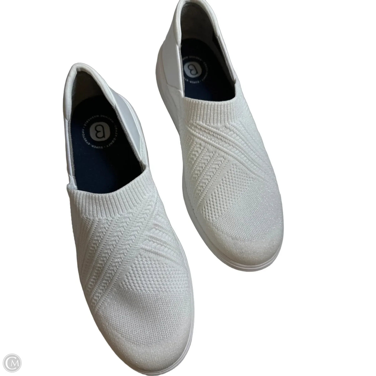 Shoes Sneakers By Bzees In White, Size: 8