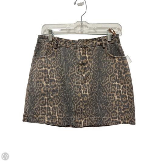 Skirt Mini & Short By She + Sky In Animal Print, Size: M