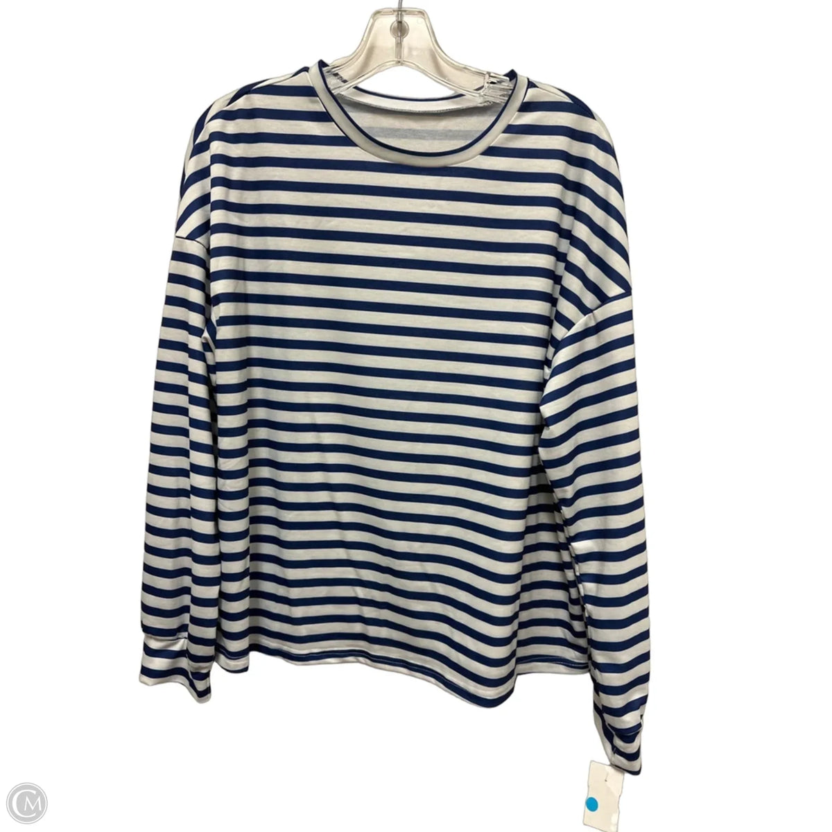 Top Long Sleeve By Clothes Mentor In Striped Pattern, Size: M