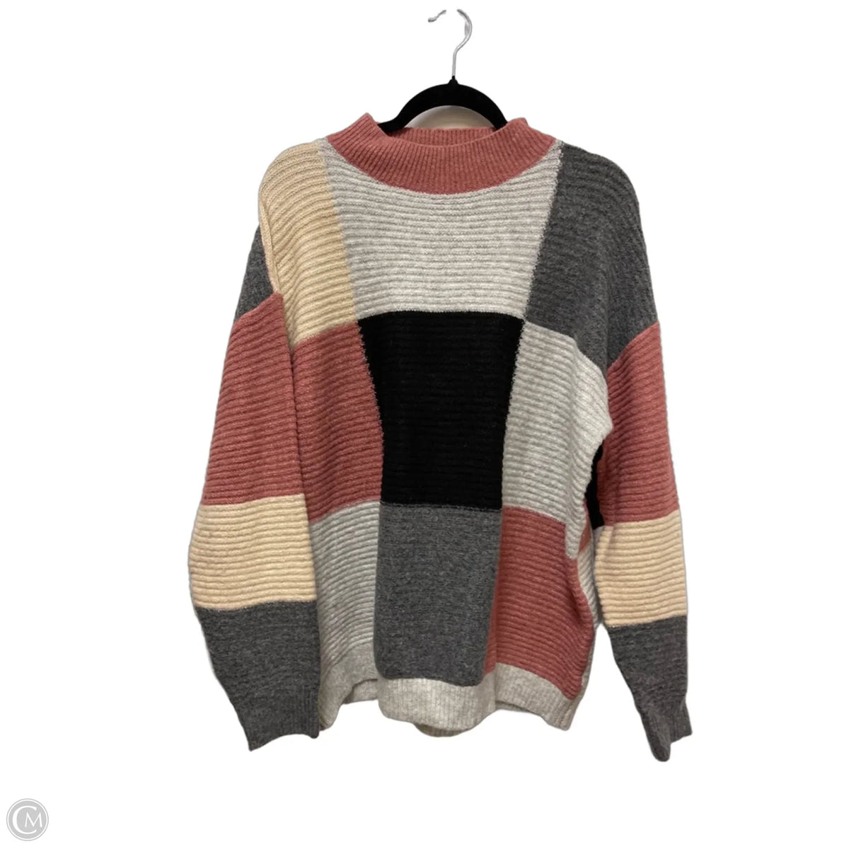 Sweater By Bibi In Grey & Red, Size: Xl