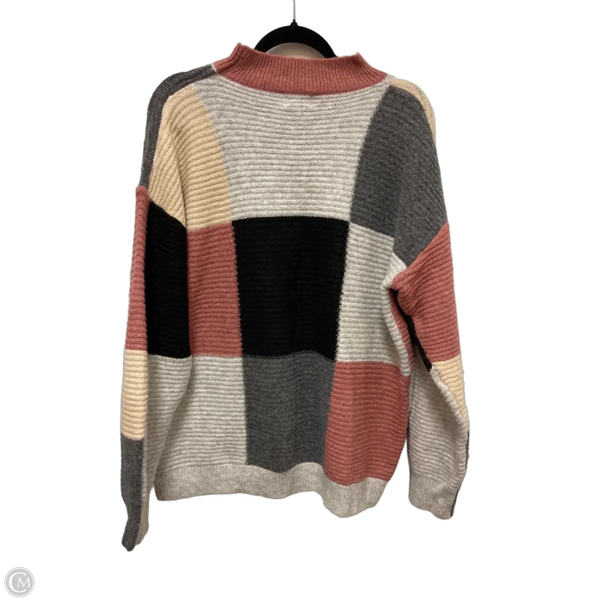 Sweater By Bibi In Grey & Red, Size: Xl