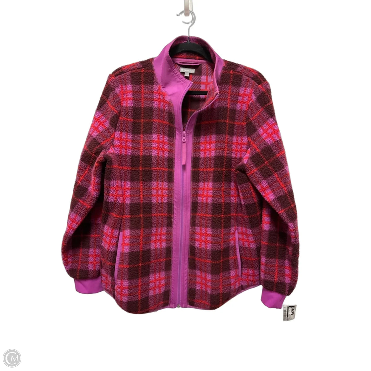 Jacket Fleece By Talbots In Purple, Size: L