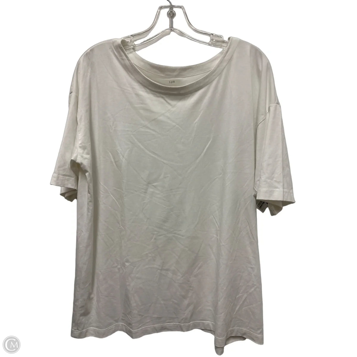 Top Short Sleeve Basic By J. Jill In White, Size: L