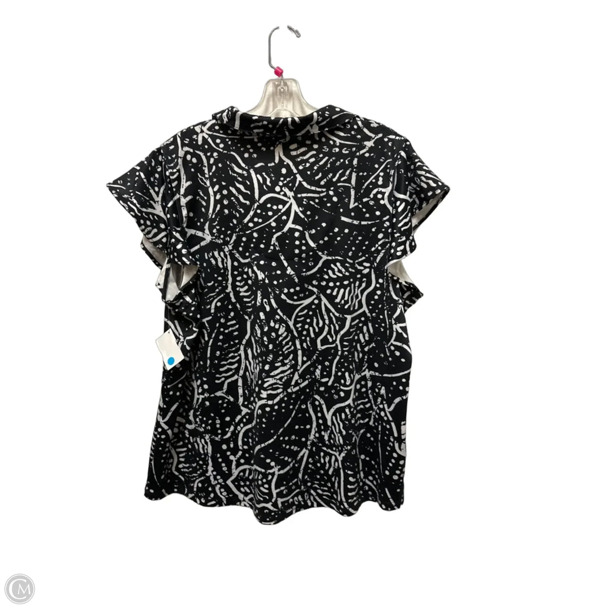 Top Short Sleeve By Chicos In Black, Size: Xl