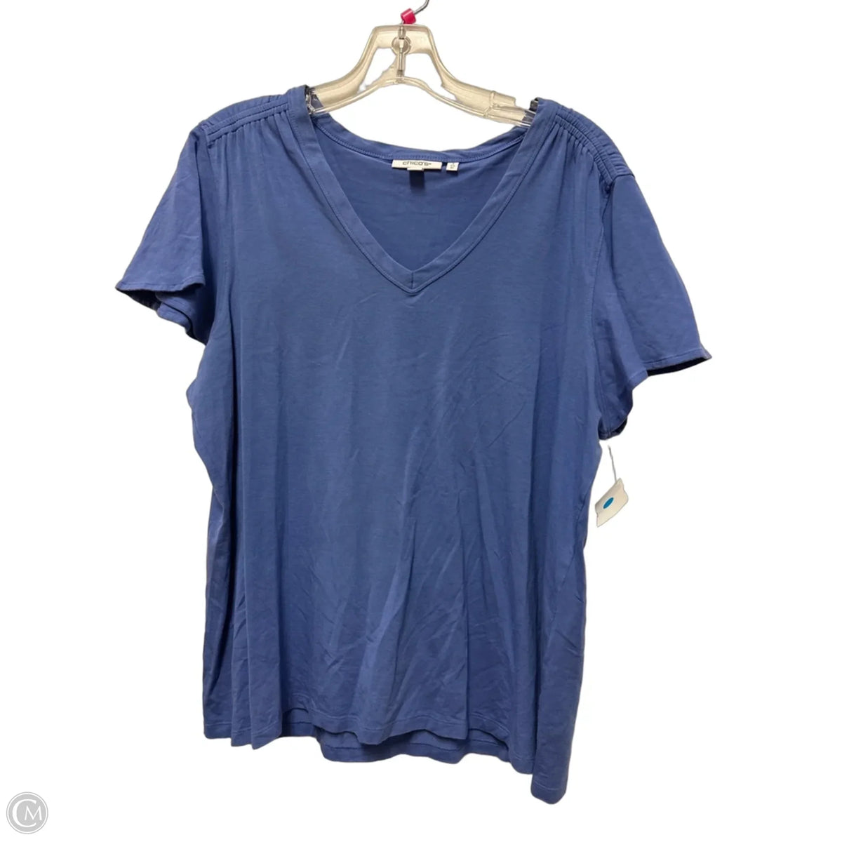 Top Short Sleeve By Chicos In Blue, Size: Xl