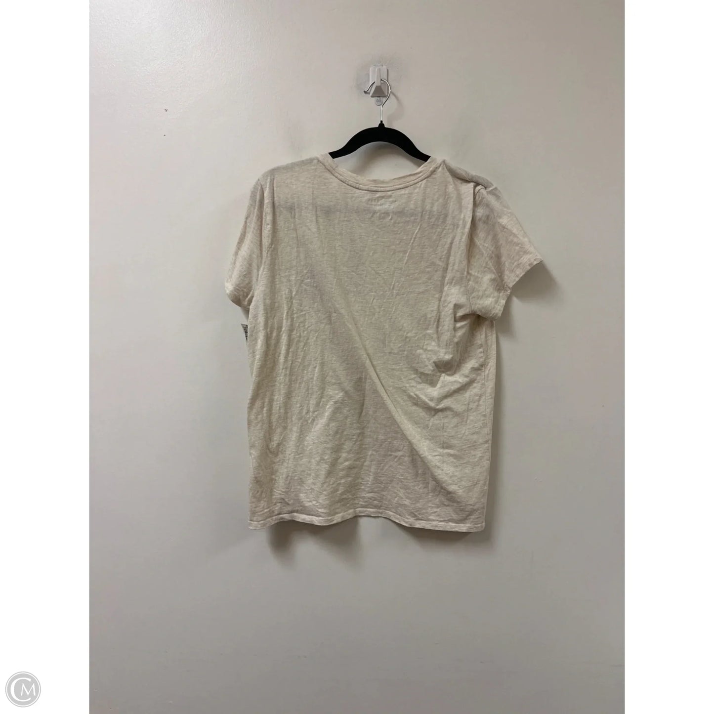 Top Short Sleeve By Lucky Brand In Cream, Size: L