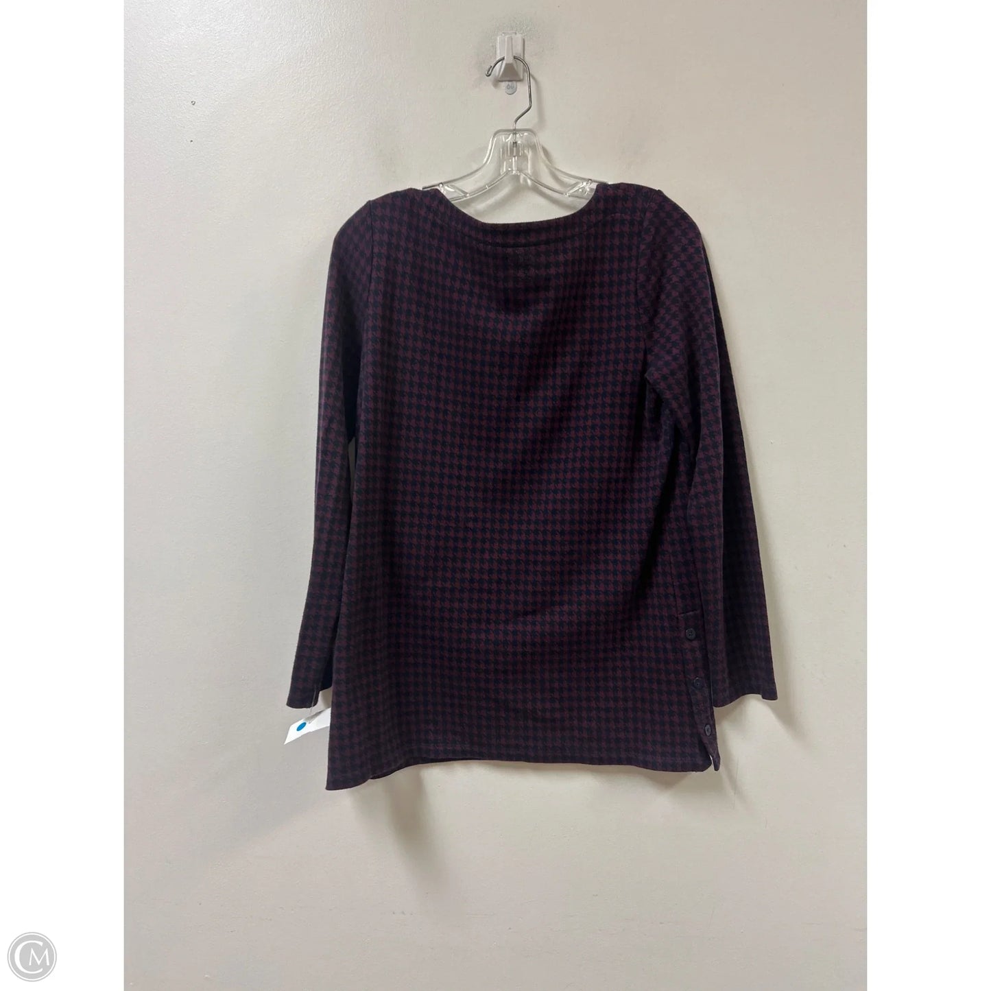 Top Long Sleeve By Talbots In Blue & Red, Size: M