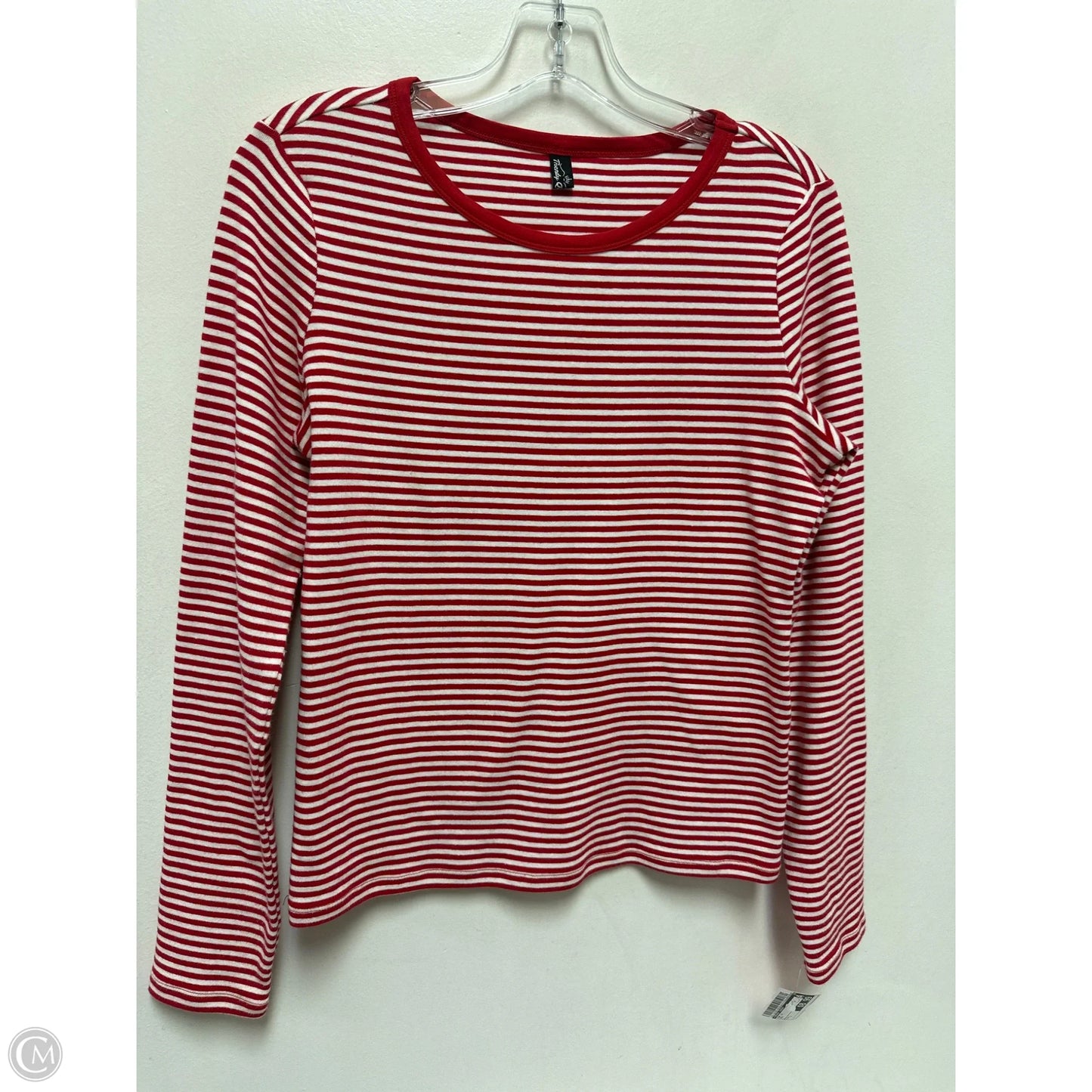 Top Long Sleeve By Trendy Queen In Red, Size: L
