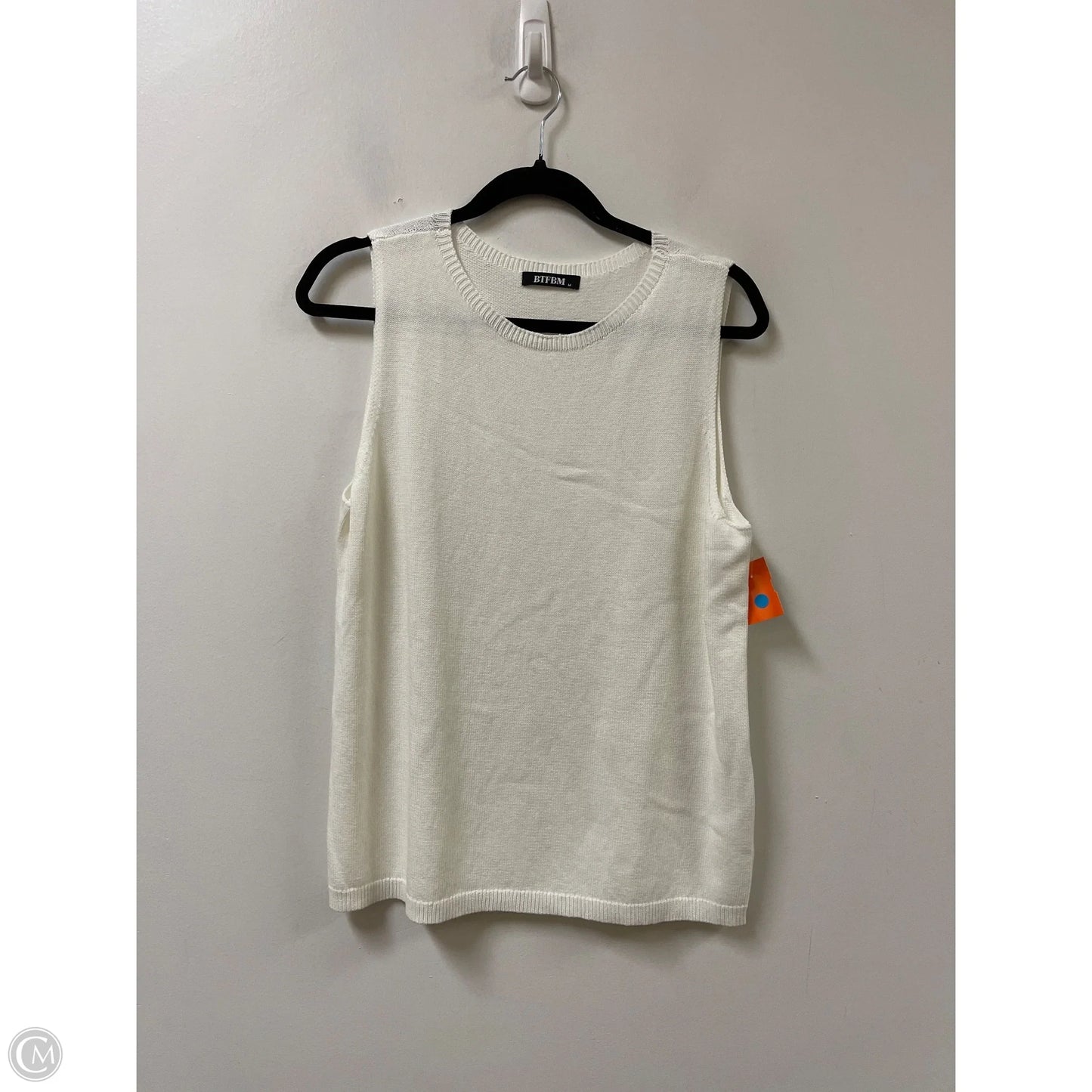 Top Sleeveless By Btfbm In Cream, Size: M