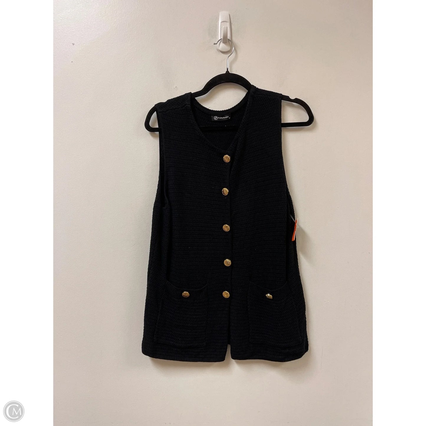 Sweater Short Sleeve By Prettygarden In Black, Size: M