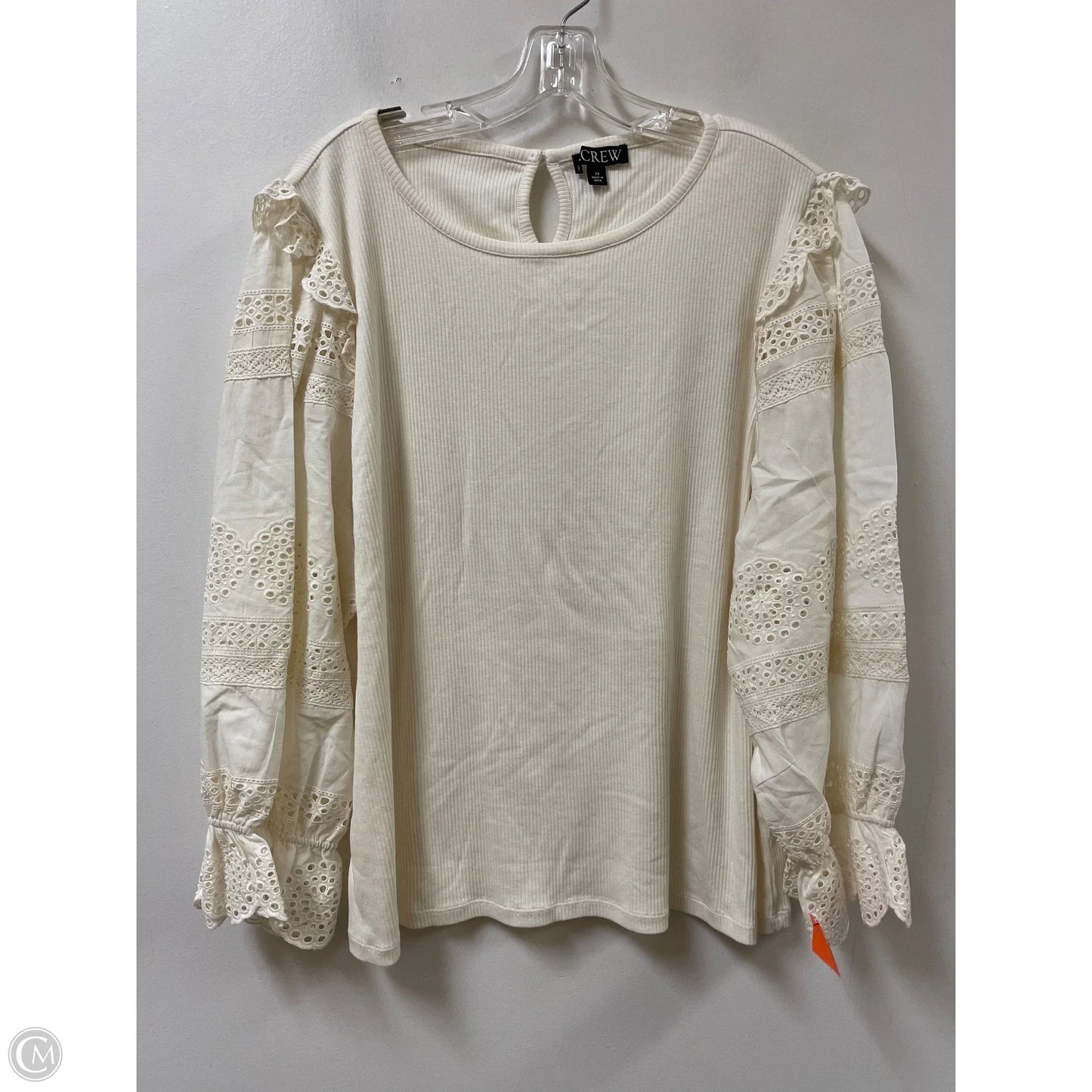 Top Long Sleeve By J. Crew In Cream, Size: 3x