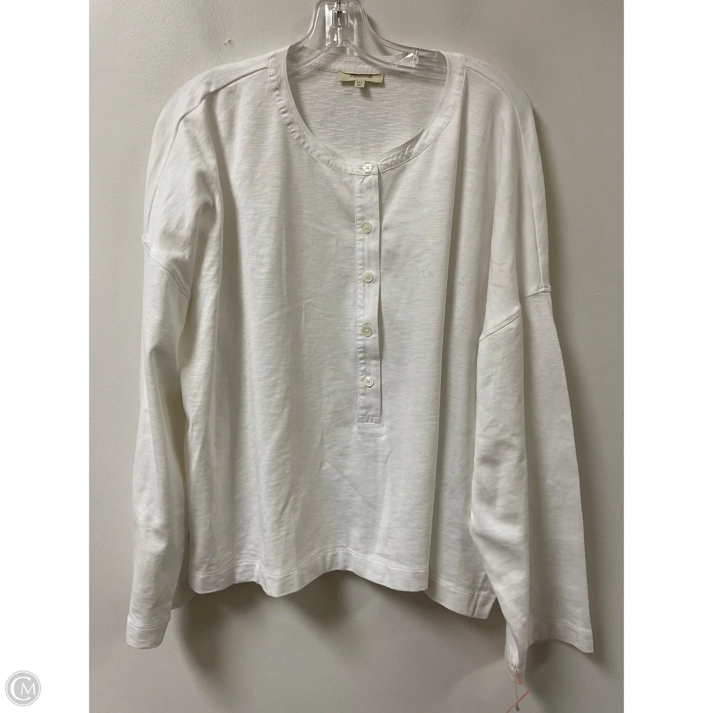Top Long Sleeve By Madewell In White, Size: 2x
