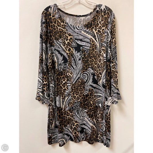 Tunic Long Sleeve By Clothes Mentor In Animal Print, Size: L