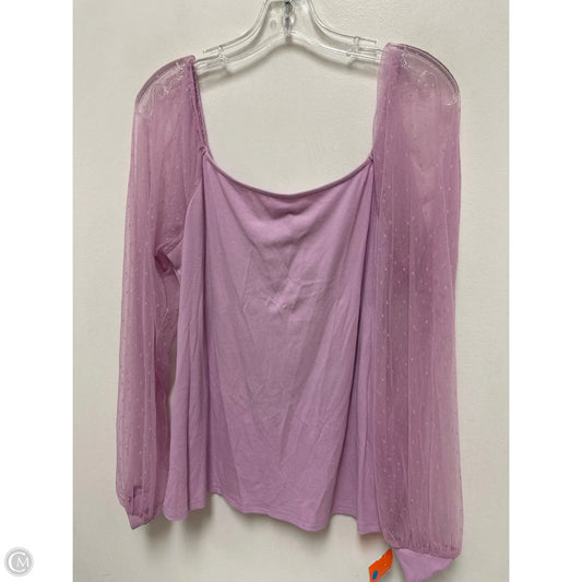 Top Long Sleeve By Clothes Mentor In Purple, Size: Xl