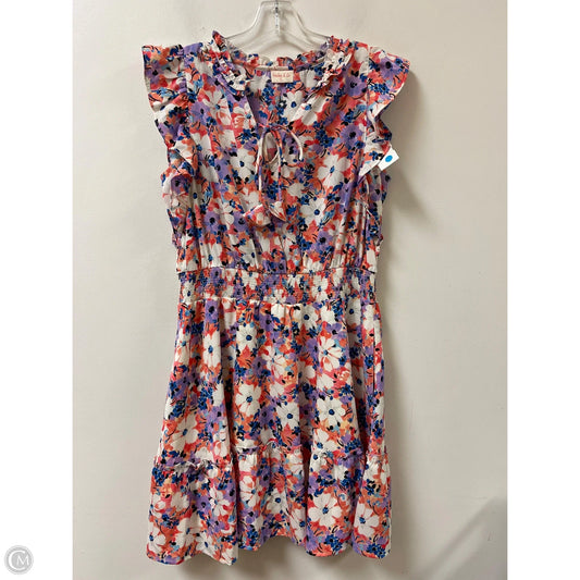 Dress Casual Short By Hailey & Co In Floral Print, Size: L