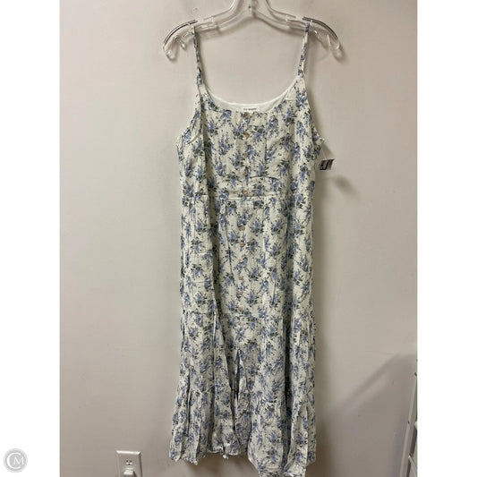 Dress Casual Maxi By Blu Pepper In Blue & White, Size: L