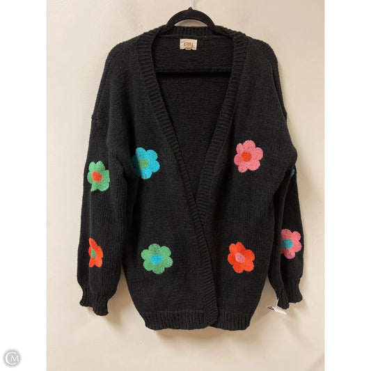 Sweater Cardigan By Bibi In Black, Size: Xl