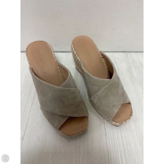 Shoes Heels Wedge By Banana Republic In Grey, Size: 7