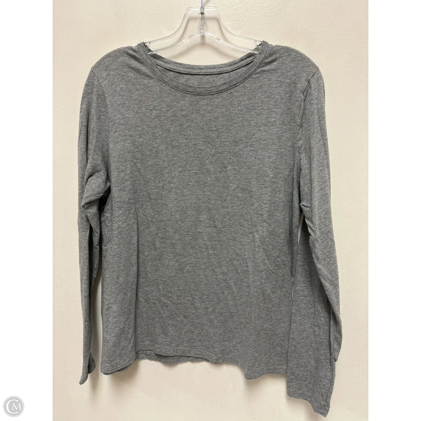 Top Long Sleeve Basic By Time And Tru In Grey, Size: L