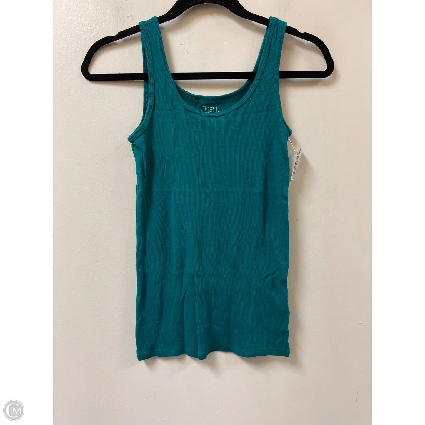 Top Sleeveless Basic By Time And Tru In Green, Size: S
