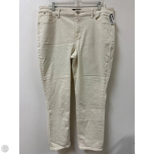 Jeans Skinny By Talbots In Cream, Size: 16