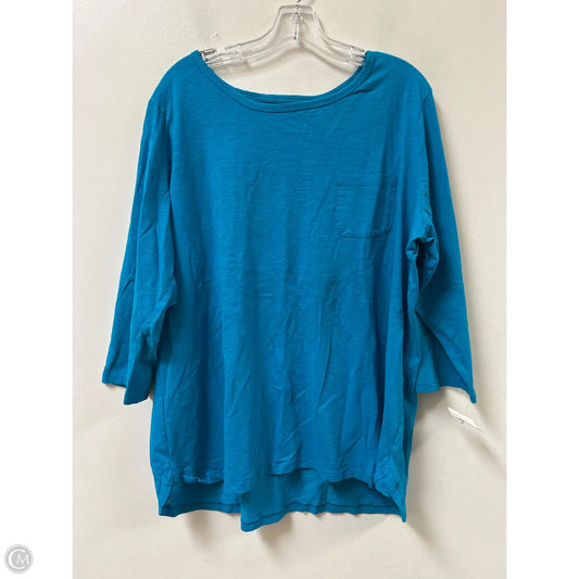 Top Long Sleeve By West Bound In Blue, Size: 3x